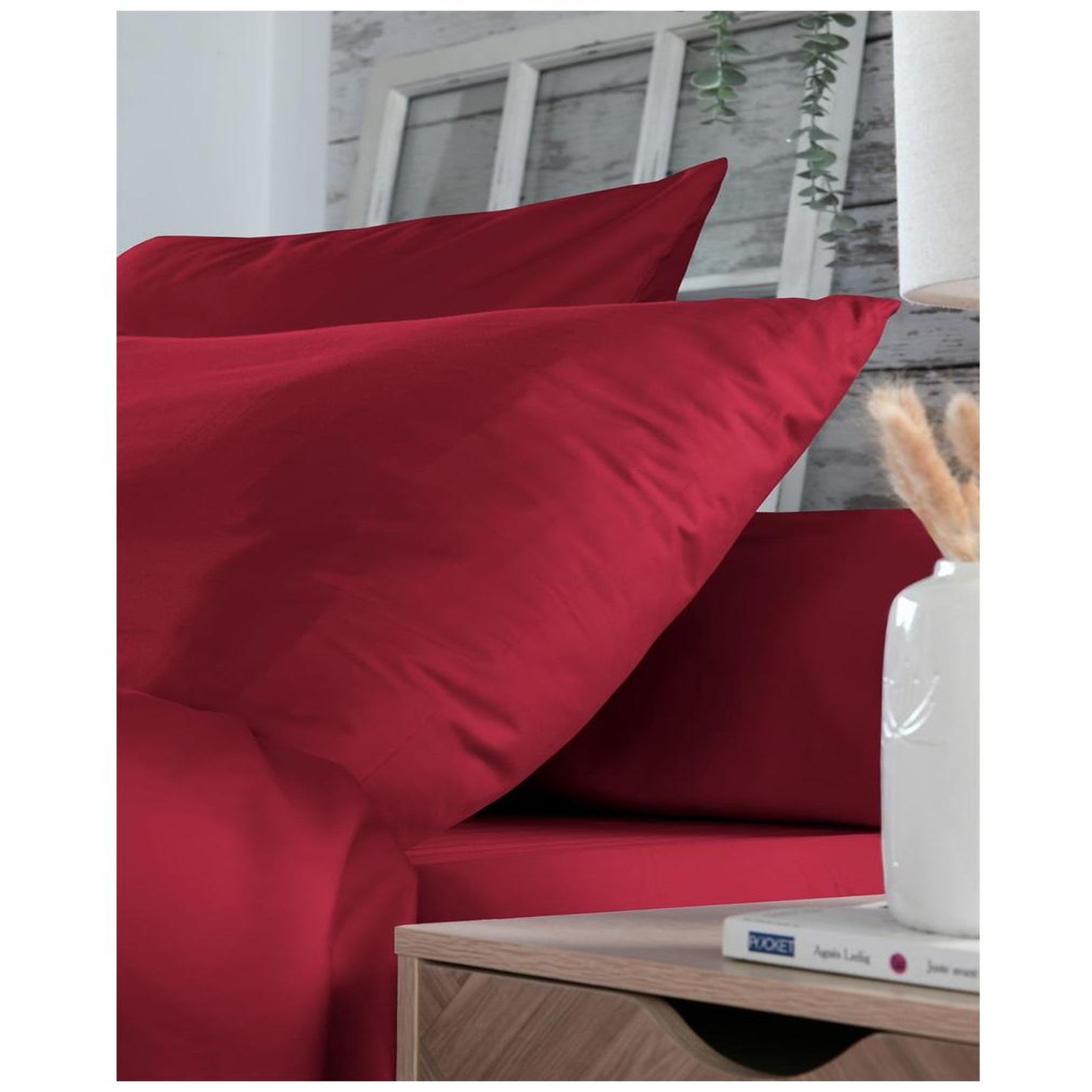 Voir la diapositive 3 : Eden Drap housse percale en coton nuage