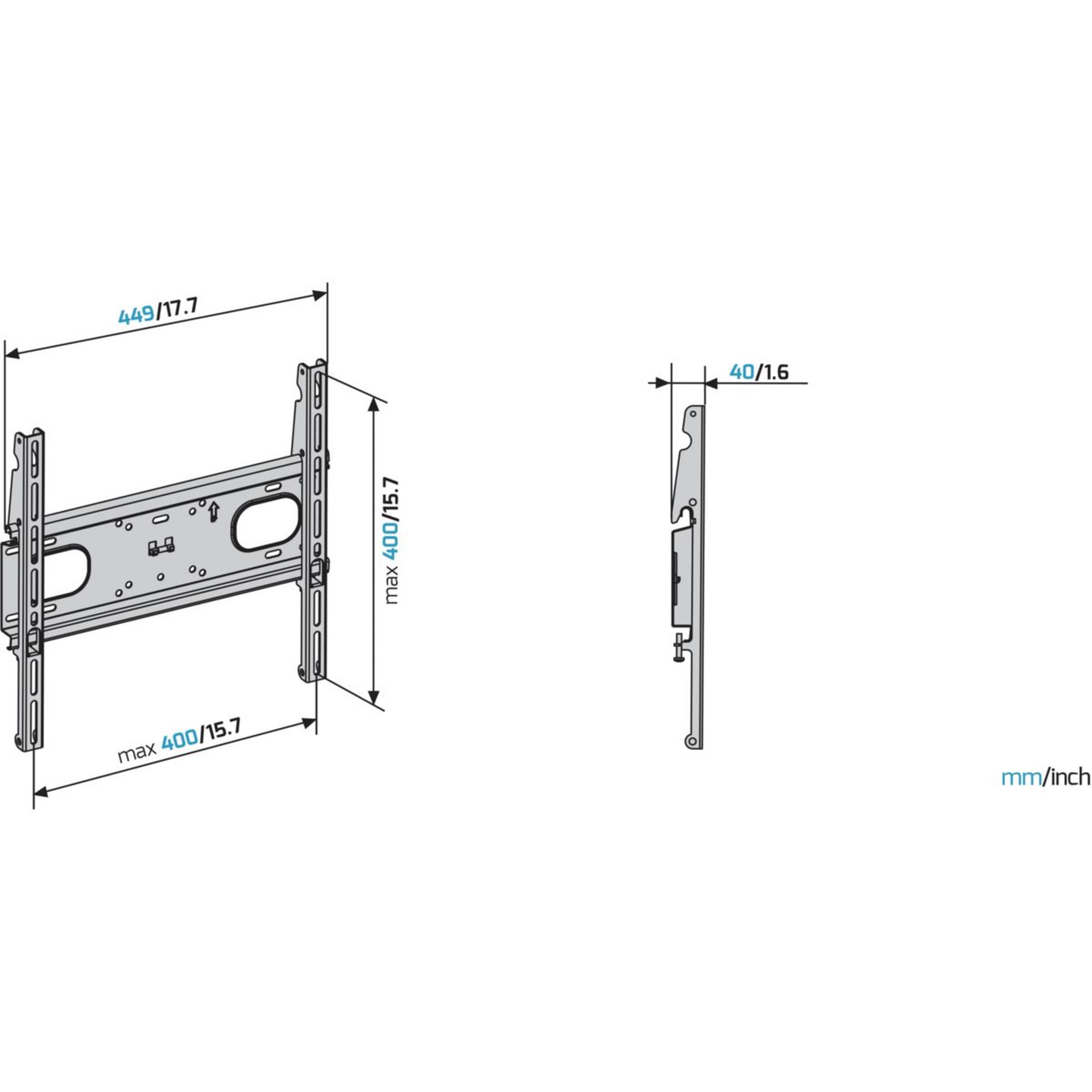 Voir la diapositive 5 : Meliconi Support mural TV FIXE 400F - TV 32-82p