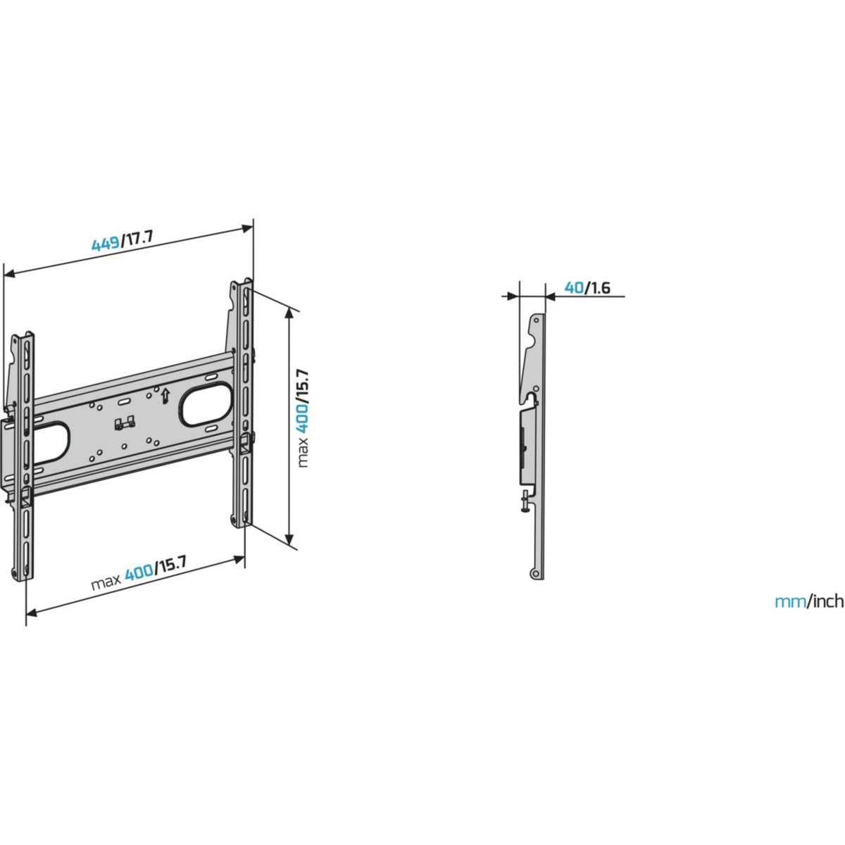 Meliconi Support mural TV FIXE 400F - TV 32-82p