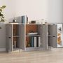 Voir la diapositive 3 : VIDAXL Buffets 3 pcs Sonoma gris Bois d'ingenierie