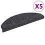 Voir la diapositive 2 : VIDAXL Tapis autoadhesifs de marches 5 pcs Gris fonce 65x21x4 cm