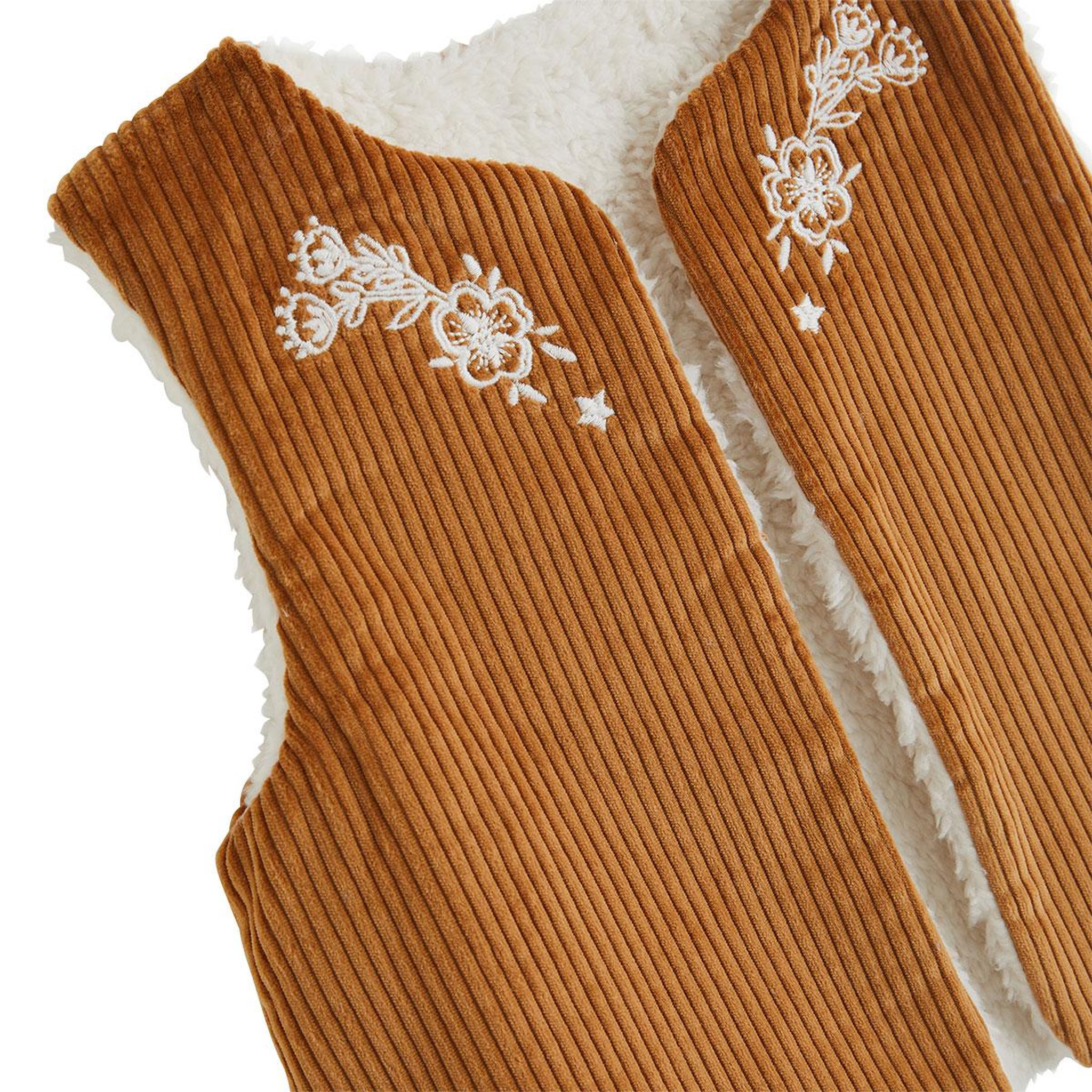Voir la diapositive 3 : PETIT BEGUIN Veste sans manches enfant réversible en sherpa cléo