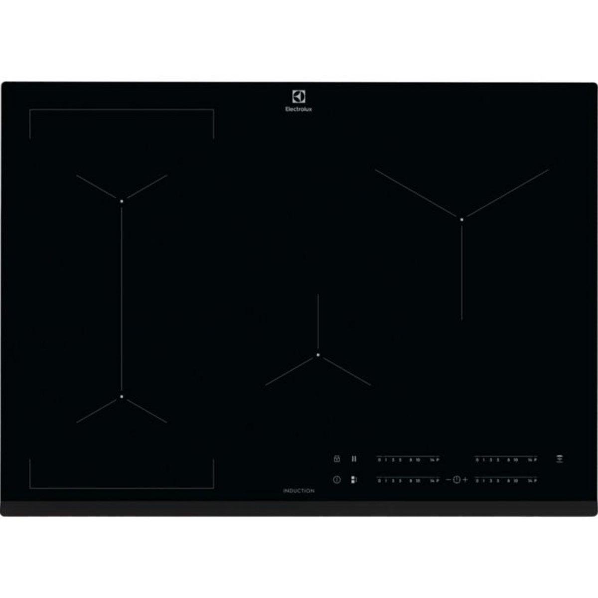 ELECTROLUX Table de cuisson induction 71cm 4 feux 7350w noir - eiv734
