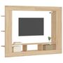 Voir la diapositive 3 : VIDAXL Meuble TV chene sonoma 152x22x113 cm bois d'ingenierie