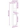 Voir la diapositive 6 : VIDAXL Armoire de salle de bain Chene sonoma 32x25,5x190 cm Agglomere