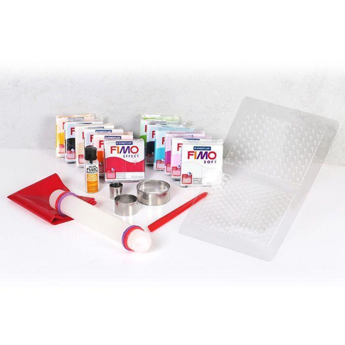 Graine créative Coffret initiation modelage 12 pains de pâte polymère & accessoires