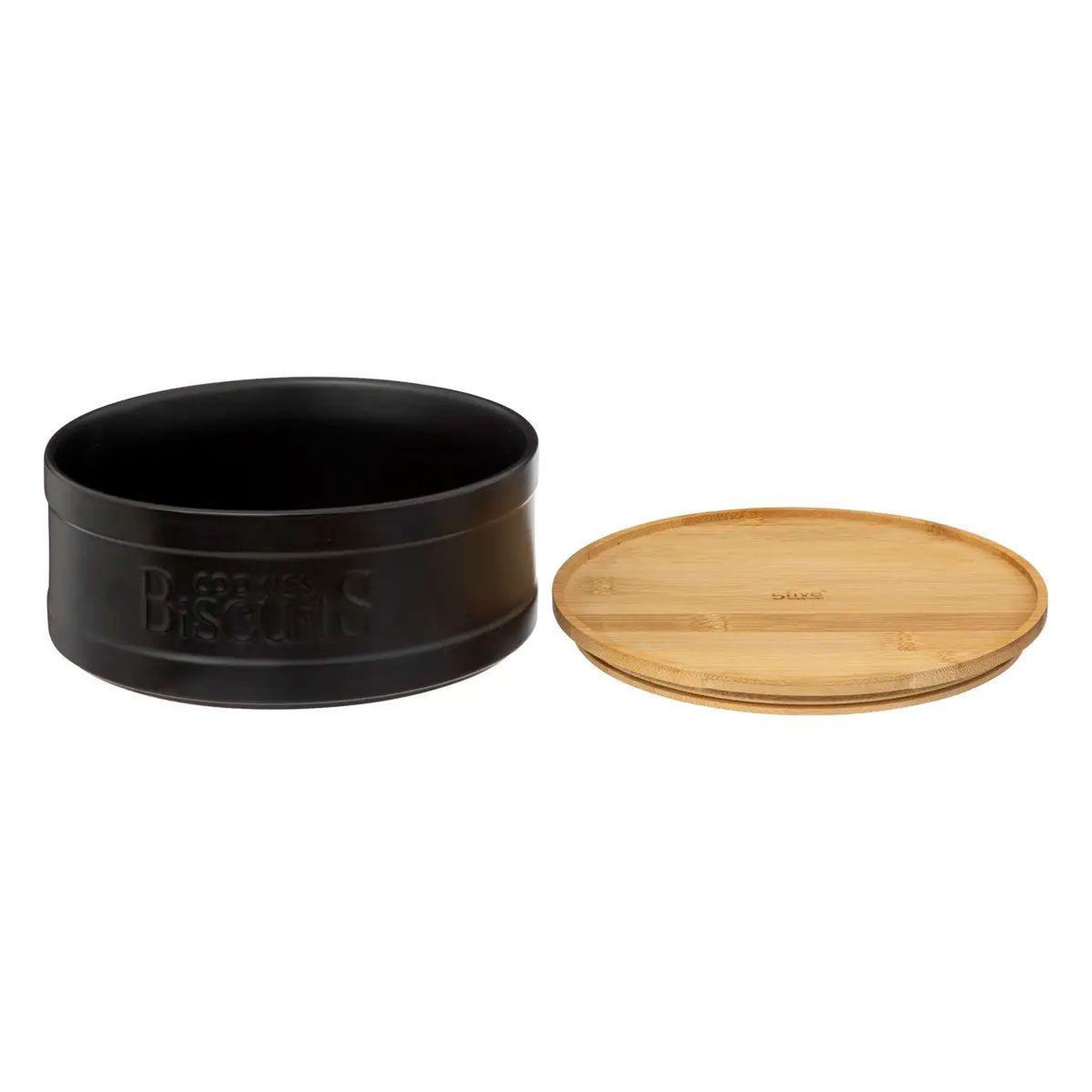 Voir la diapositive 2 : FIVE Boîte à Biscuit  Natureo  22cm Noir