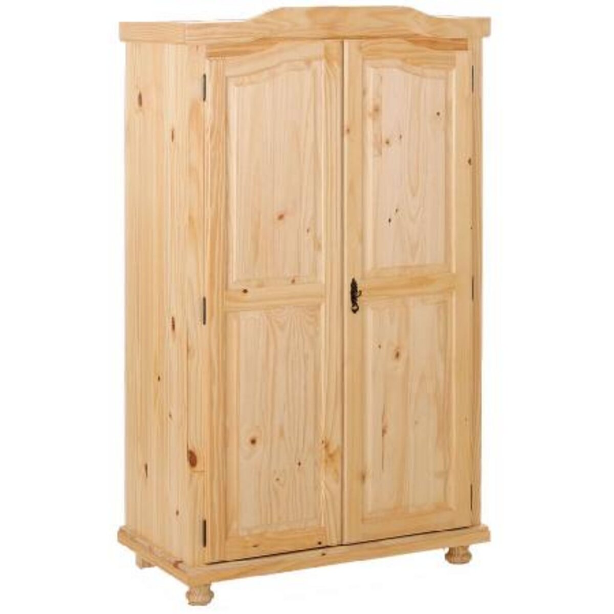 Armoire dressing 4 portes en bois massif de pin rustique