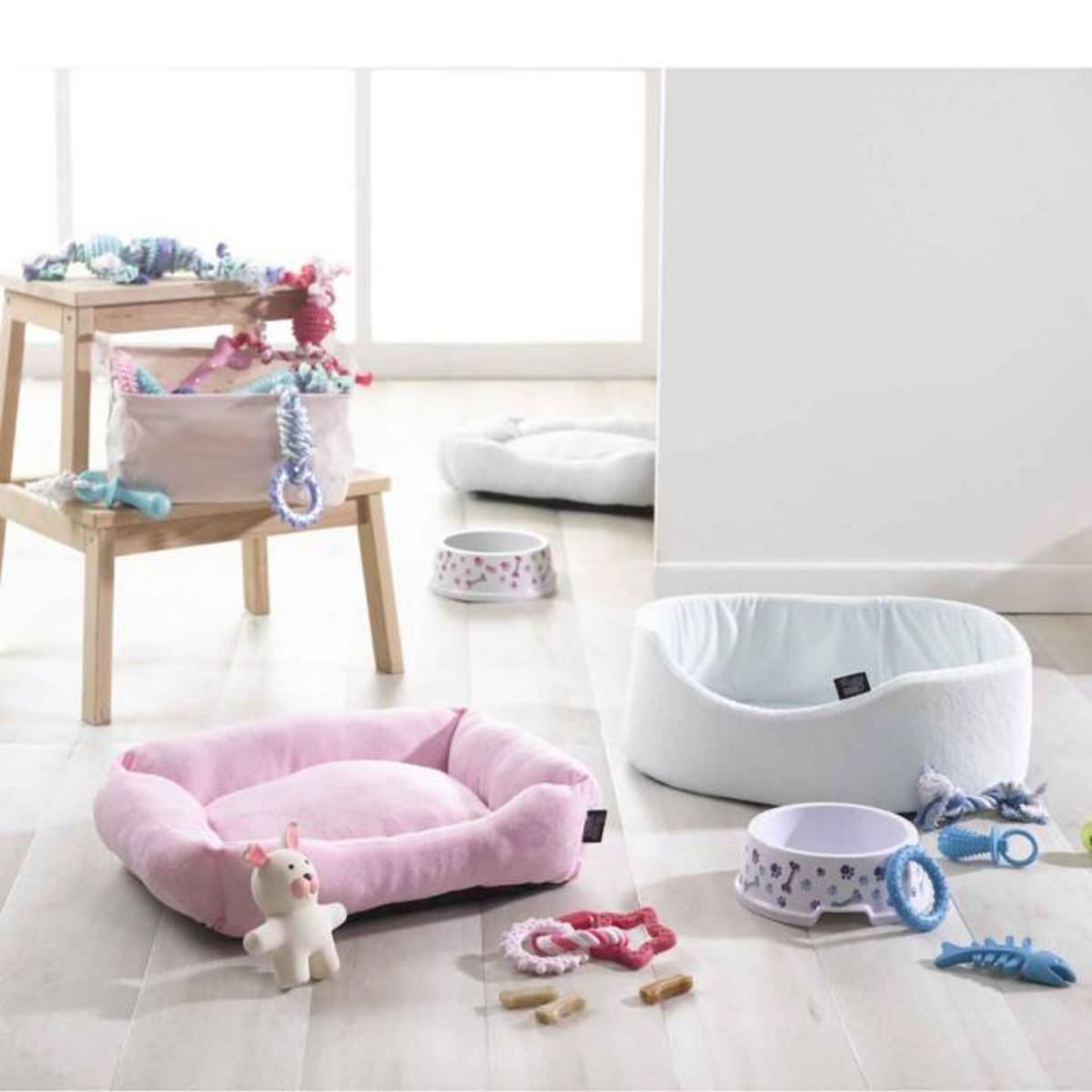 Paris Prix Jouet pour Chien Os  Puppy  14cm Bleu