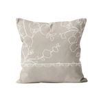 SOLEIL D'OCRE Coussin en coton ROMANCE, par Soleil d'Ocre. Coloris disponibles : Marron