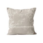 SOLEIL D'OCRE Coussin en coton ROMANCE, par Soleil d'Ocre. Coloris disponibles : Marron