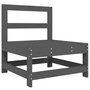 Voir la diapositive 2 : VIDAXL Canape central de jardin gris bois de pin massif