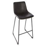 ATMOSPHERA Tabouret de bar industriel Lois - H. 101 cm. Coloris disponibles : Noir, Marron