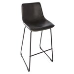 ATMOSPHERA Tabouret de bar industriel Lois - H. 101 cm. Coloris disponibles : Marron, Noir