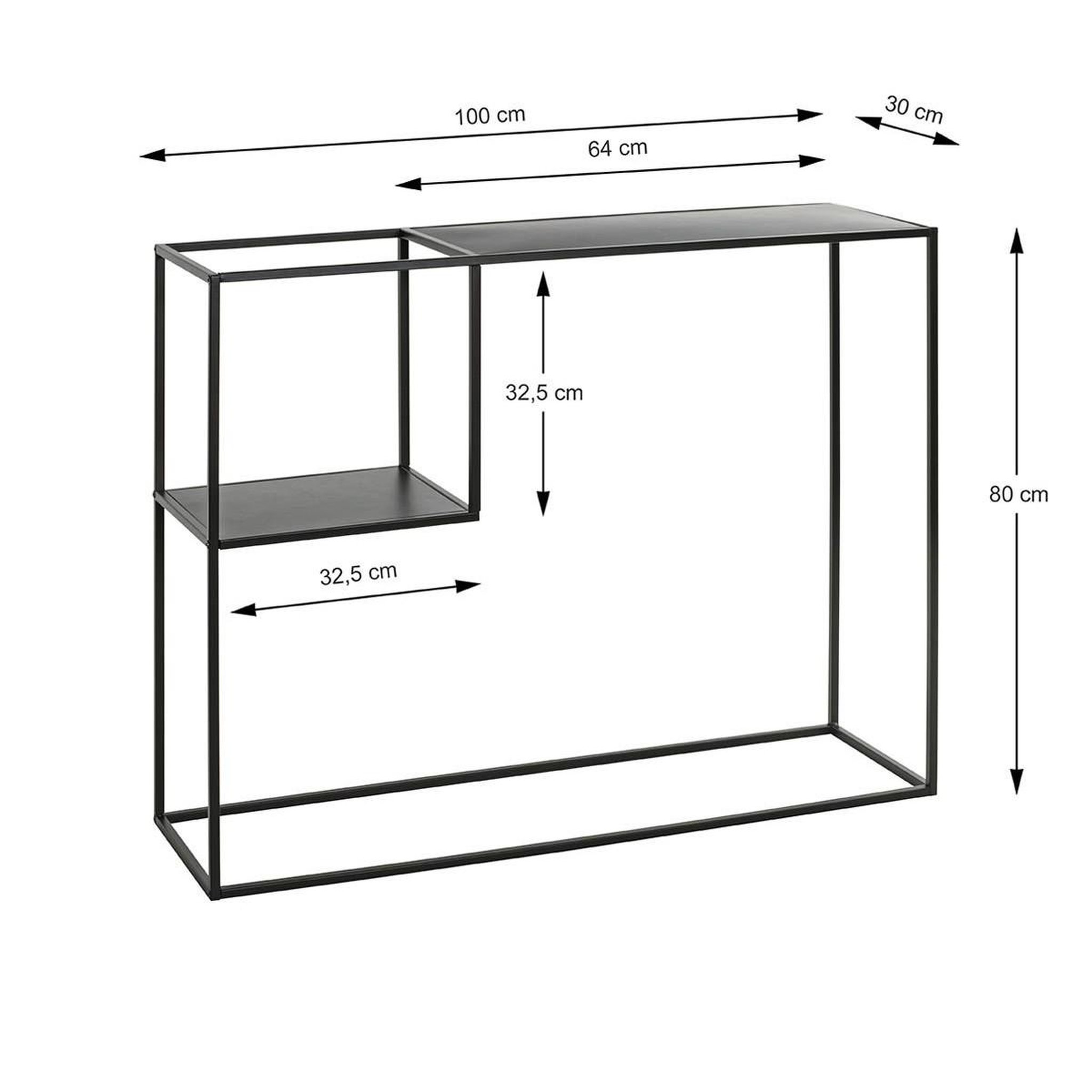Voir la diapositive 4 : Paris Prix Console design en métal  soraya  100cm noir