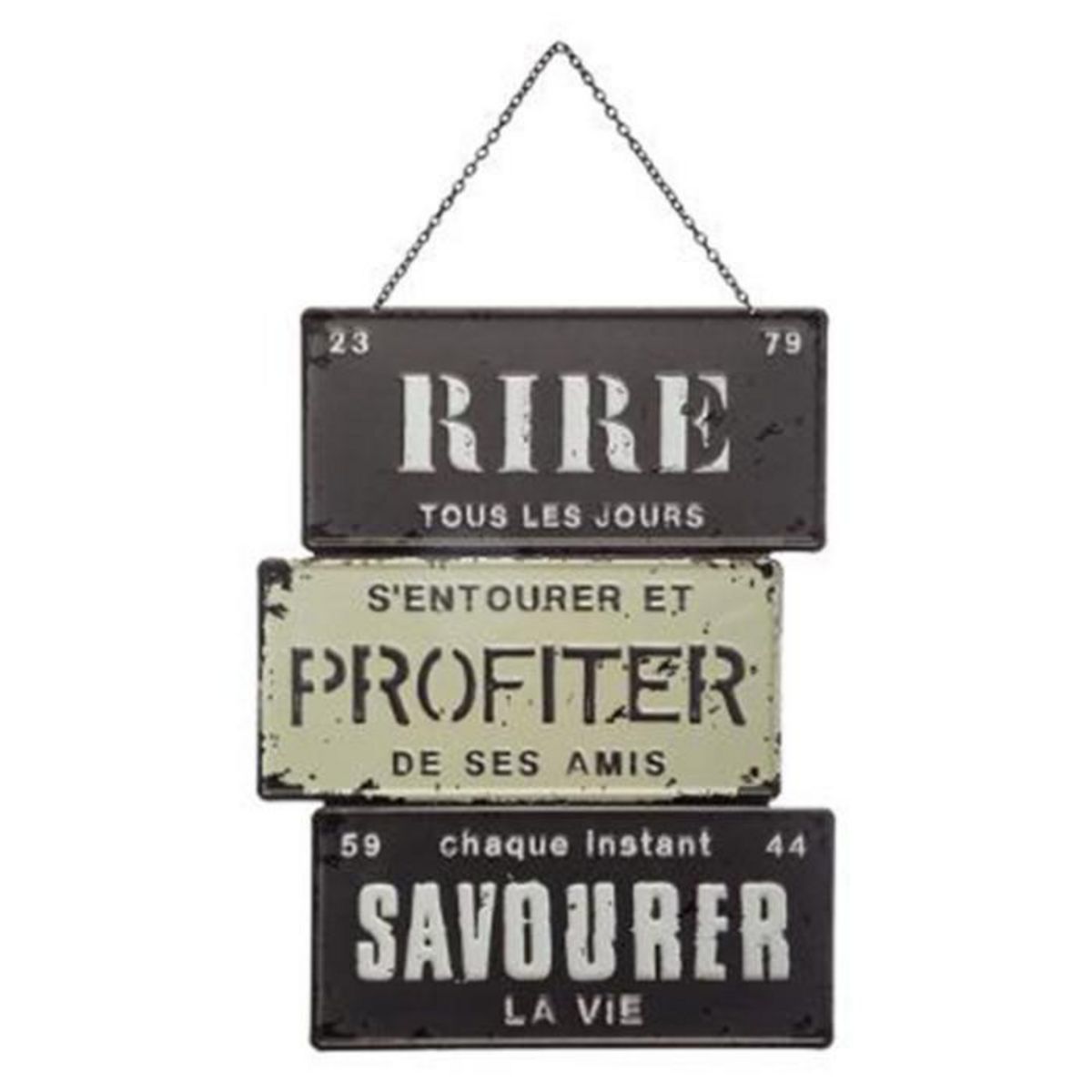 ATMOSPHERA Décoration Murale  Vintage Loft  34cm Noir & Blanc