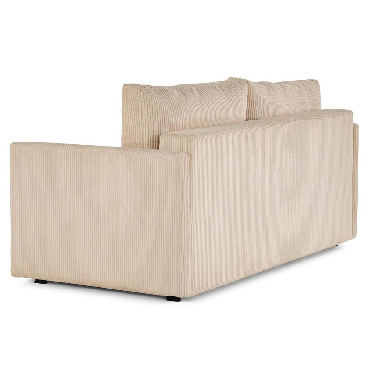 BEST MOBILIER Ottawa - canapé 3 places convertible express couchage quotidien 140 cm matelas 12 cm en velours côtelé