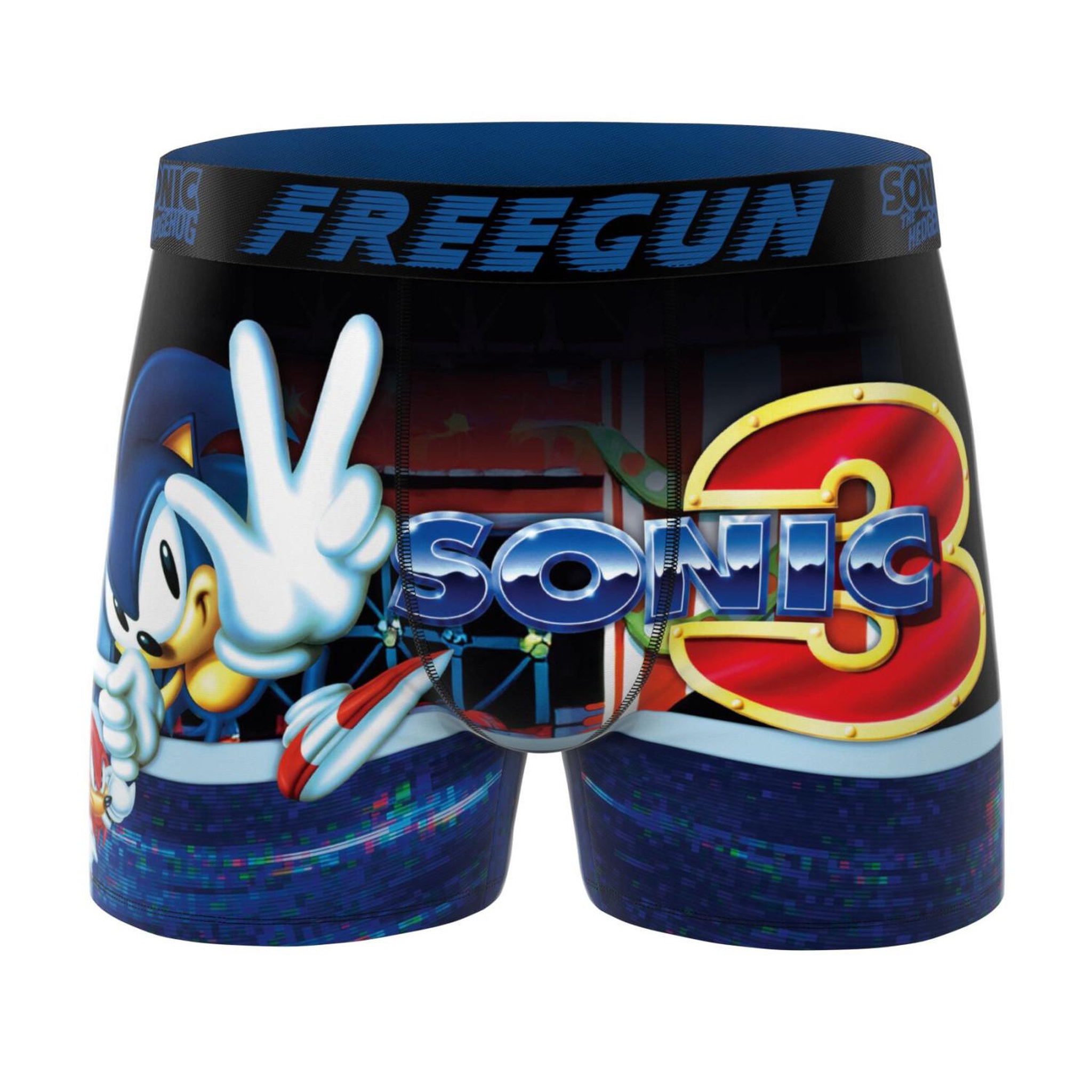 Voir la diapositive 5 : FREEGUN Lot de 3 boxers homme sonic
