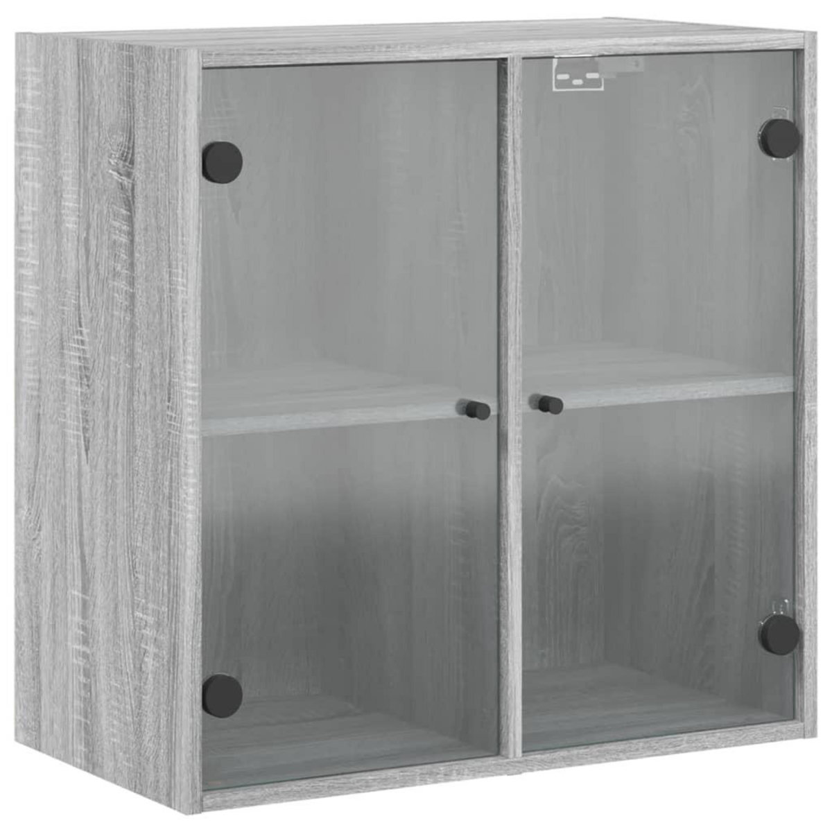 VIDAXL Armoire murale avec portes en verre sonoma gris 68x37x68,5 cm