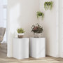 Voir la diapositive 1 : VIDAXL Supports pour plantes 2 pcs blanc 30x30x50 cm bois d'ingenierie