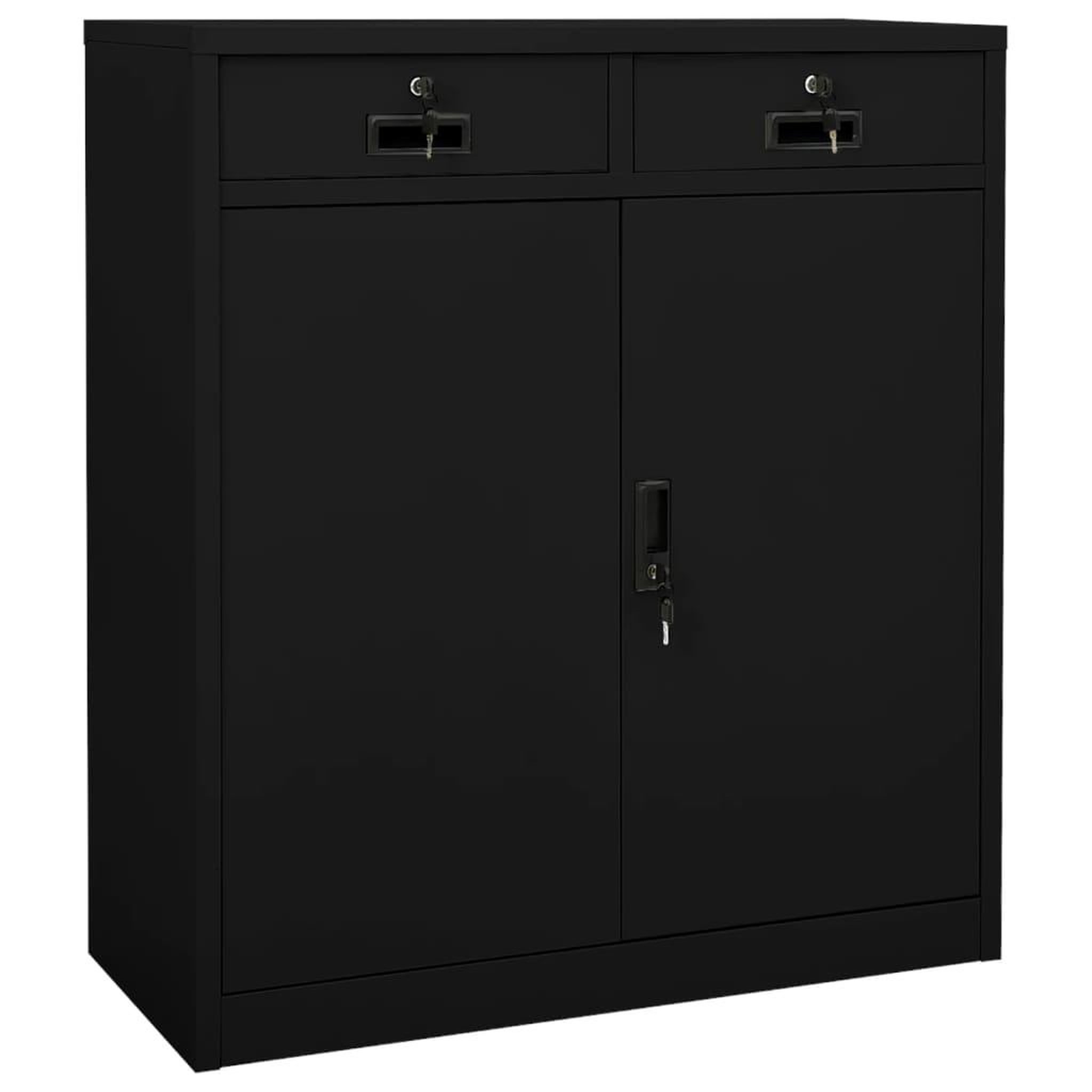 Voir la diapositive 1 : VIDAXL Armoire de bureau Noir 90x40x102 cm Acier