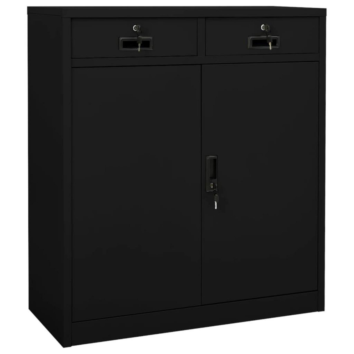 VIDAXL Armoire de bureau Noir 90x40x102 cm Acier
