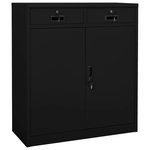 VIDAXL Armoire de bureau Noir 90x40x102 cm Acier
