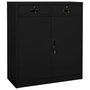 Voir la diapositive 1 : VIDAXL Armoire de bureau Noir 90x40x102 cm Acier