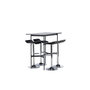 Voir la diapositive 4 : Paris Prix Ensemble Table de Bar & 4 Tabourets  Rax & Jonna  120cm Noir