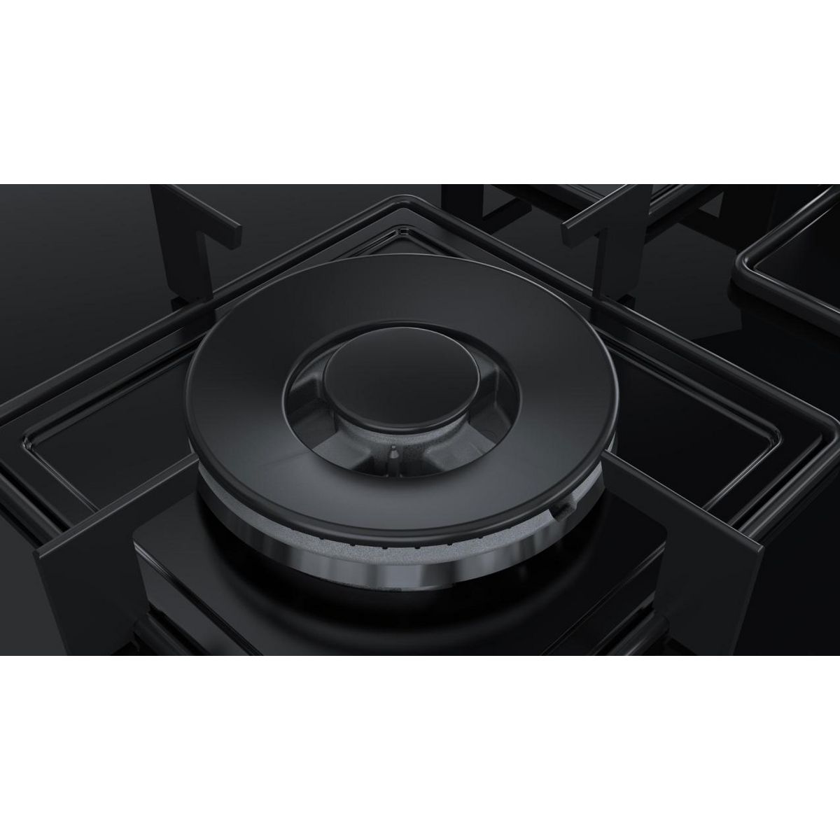 BOSCH Table verre gaz 60 cm noir semi-fleur de plan de travail - ppc6a6b10