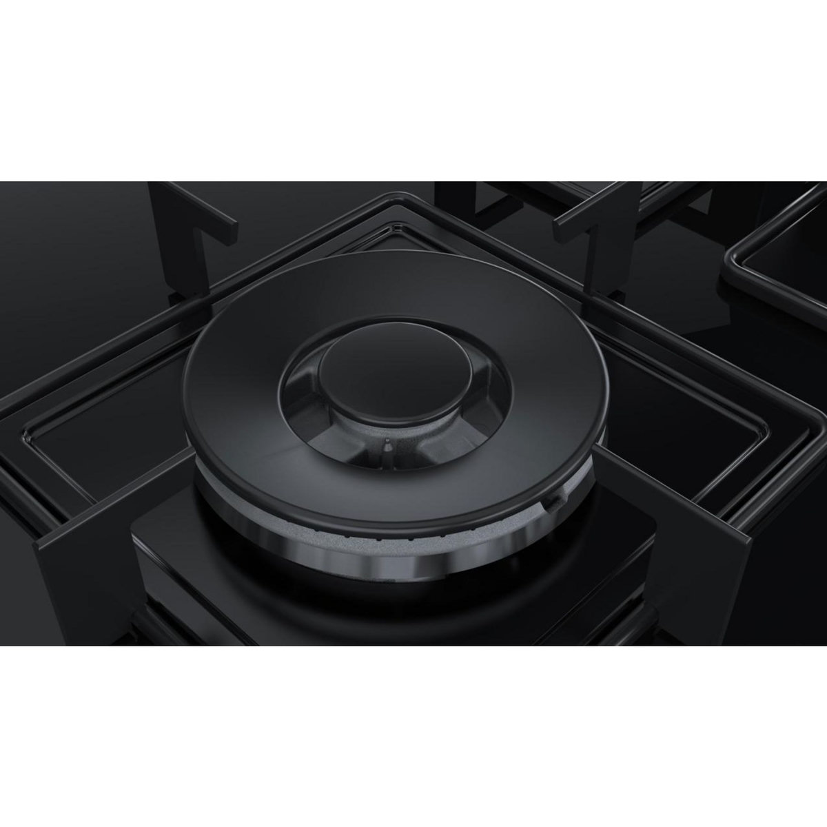 BOSCH Table verre gaz 60 cm noir semi-fleur de plan de travail - ppc6a6b10