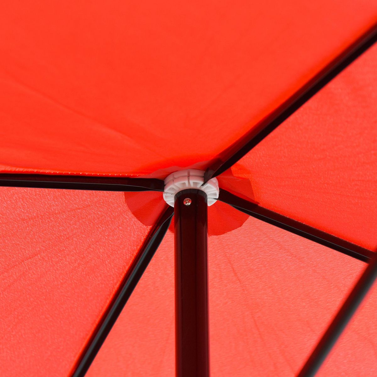 OUTSUNNY Parasol inclinable rectangulaire métal polyester haute densité 2L x 2l x 2,6H m rouge