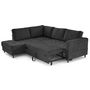 Voir la diapositive 2 : LISA DESIGN Anna - canapé d'angle gauche 5 places convertible en velours texturé