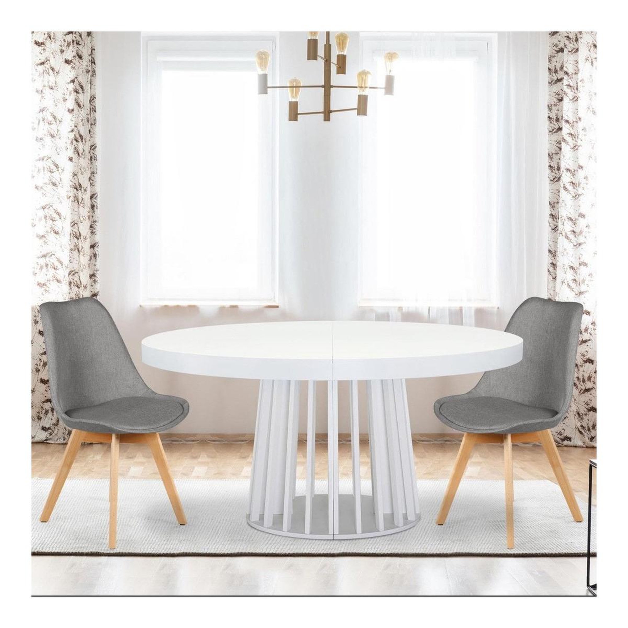 Voir la diapositive 5 : Paris Prix Lot de 4 chaises design  wellington  79cm gris