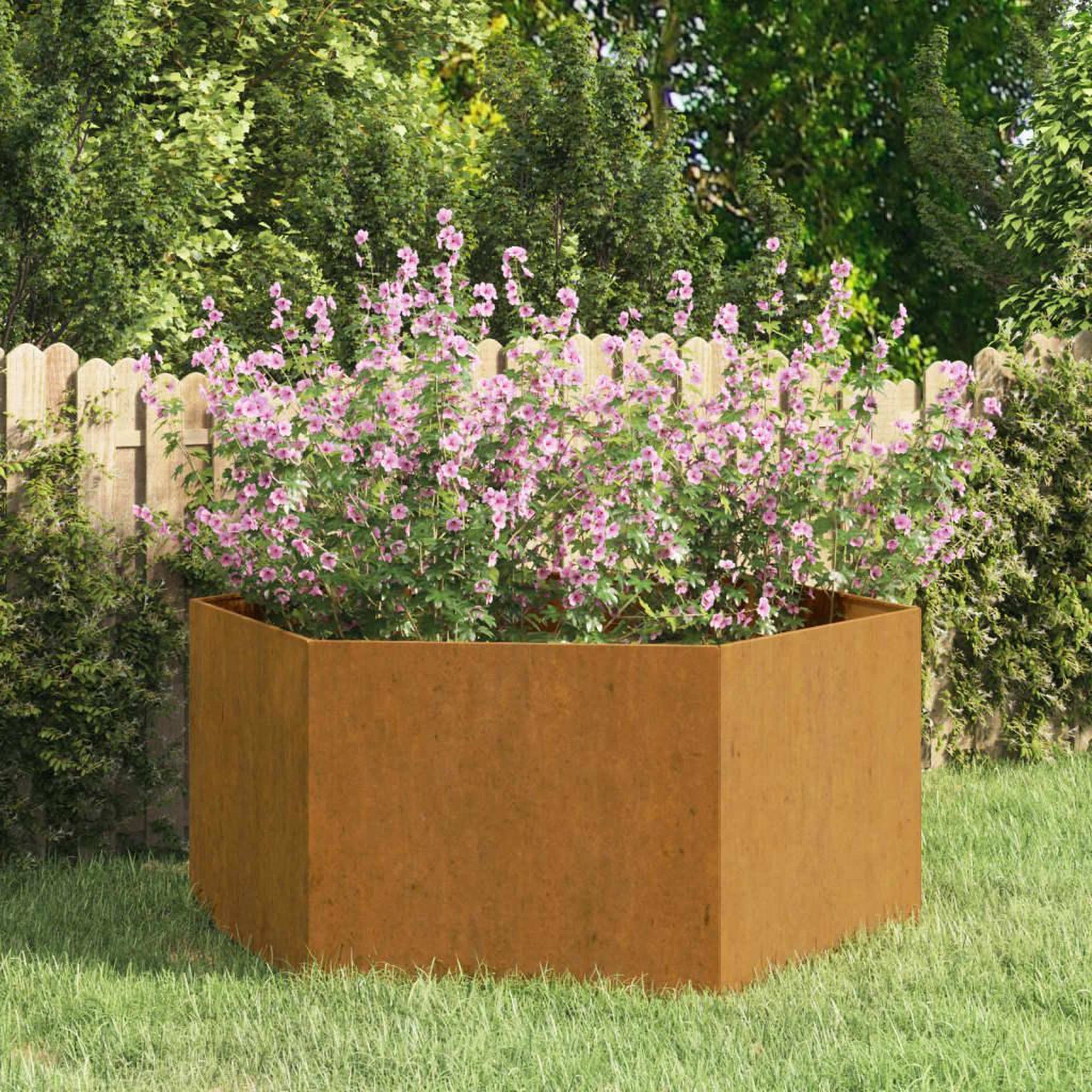 Voir la diapositive 1 : VIDAXL Jardiniere Rouille 90x90x45 cm Acier corten