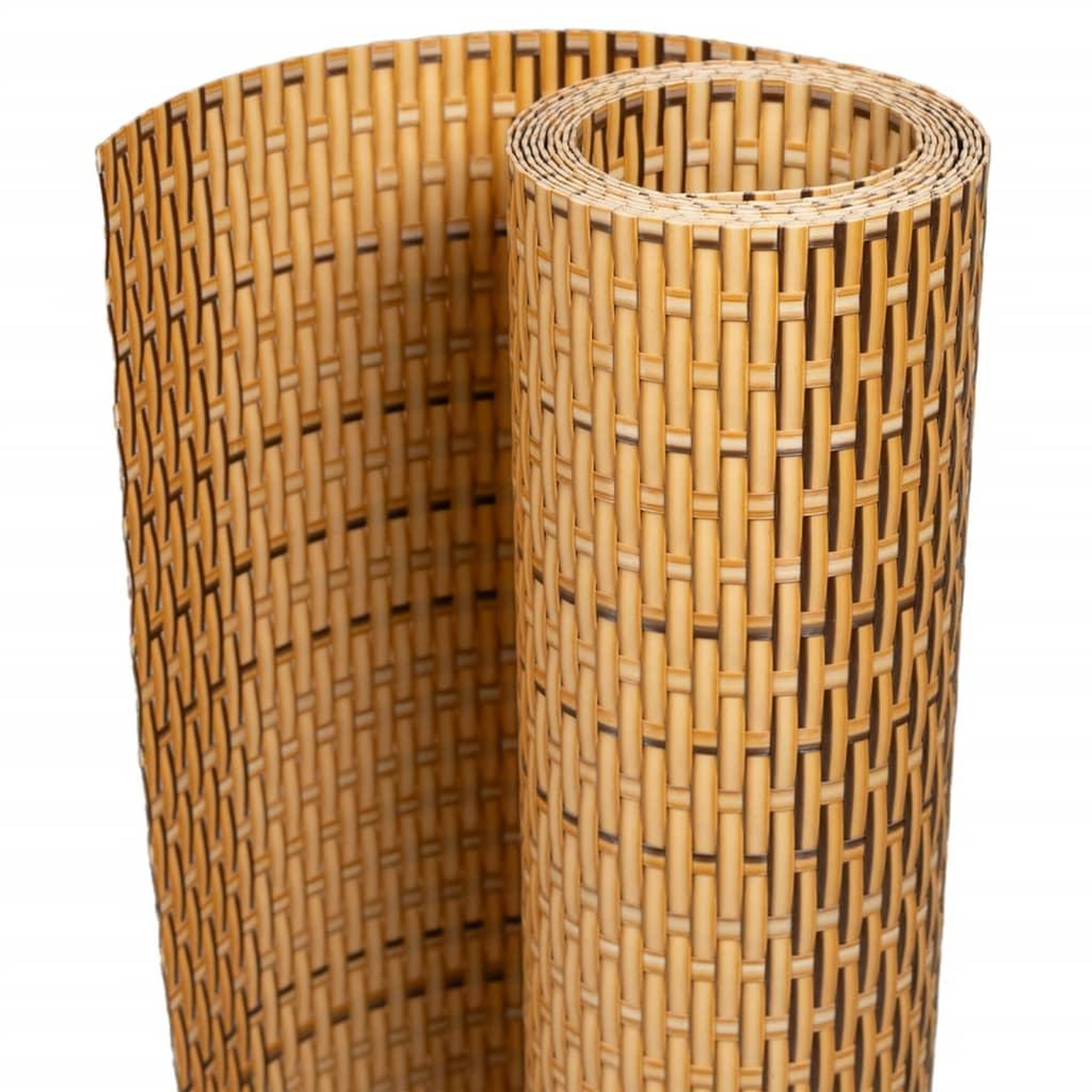 Voir la diapositive 2 : VIDAXL Paravent de balcon marron clair 1000x100 cm resine tressee