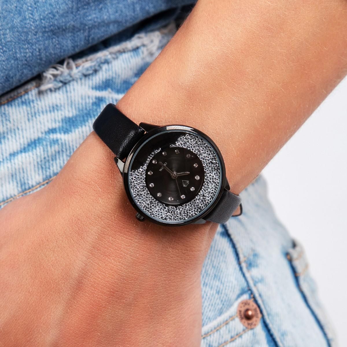 SC CRYSTAL Montre Elsa SC Crystal ornée de Cristaux scintillants