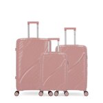 OBAGO OBAGO - LOT DE 3 - Valises grand format, weekend et cabine LYRA. Coloris disponibles : Noir, Rose, Jaune, Orange, Rouge, Gris