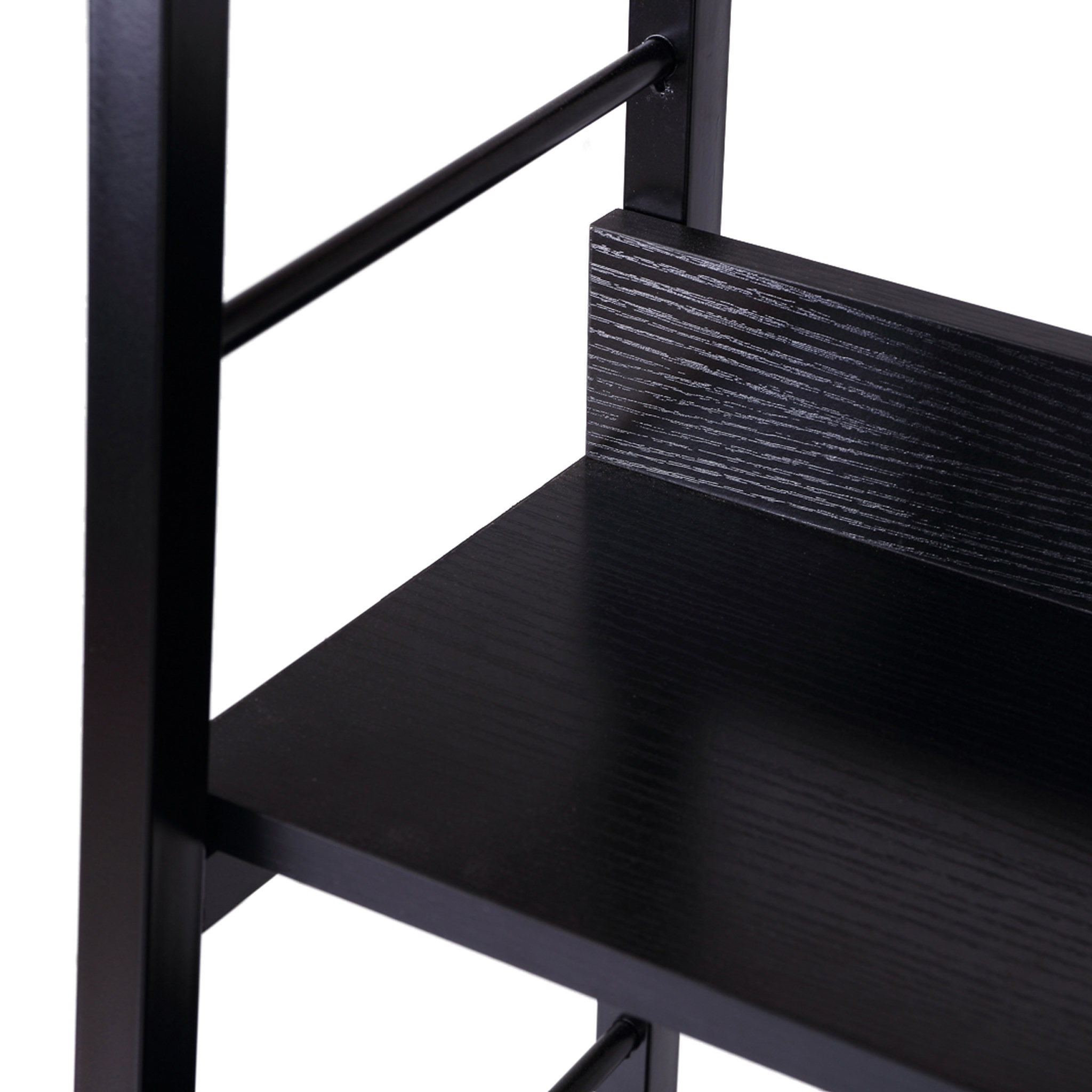 Voir la diapositive 6 : HOMCOM Étagère bibliothèque de rangement style industriel incliné 5 niveaux 70L x 35l x 150H cm noir