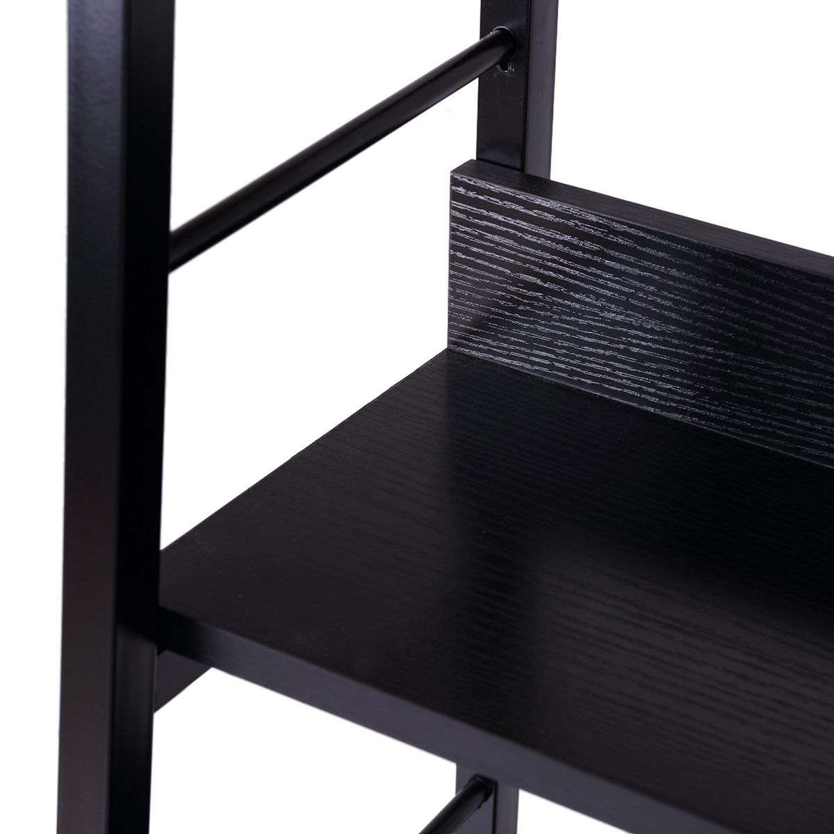 HOMCOM Étagère bibliothèque de rangement style industriel incliné 5 niveaux 70L x 35l x 150H cm noir