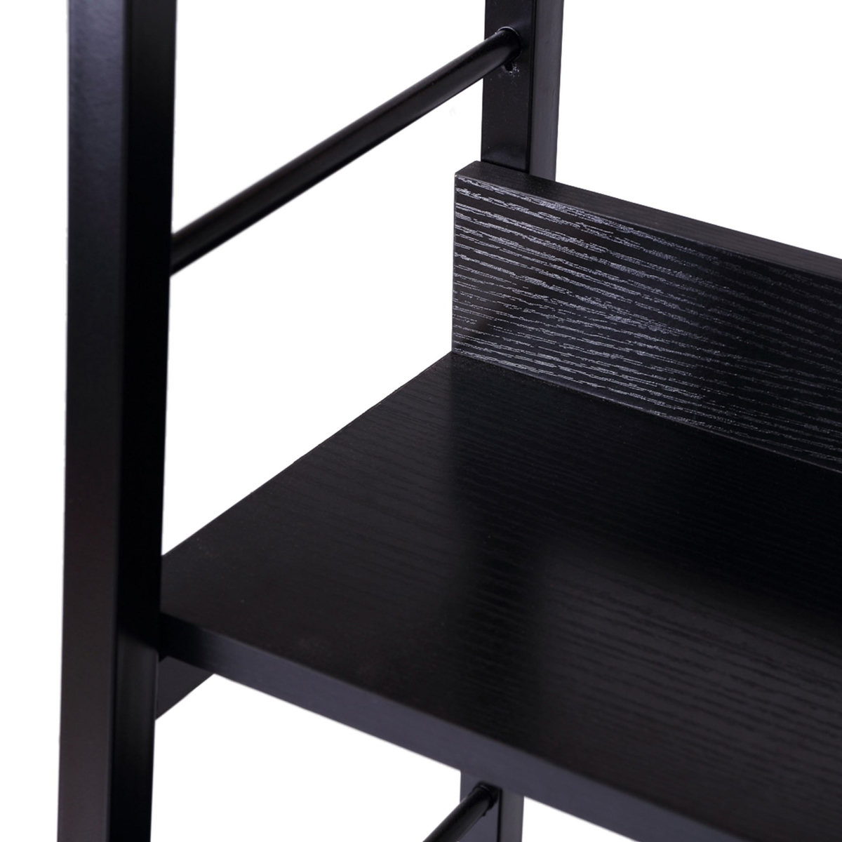 HOMCOM Étagère bibliothèque de rangement style industriel incliné 5 niveaux 70L x 35l x 150H cm noir