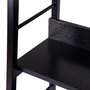 Voir la diapositive 6 : HOMCOM Étagère bibliothèque de rangement style industriel incliné 5 niveaux 70L x 35l x 150H cm noir