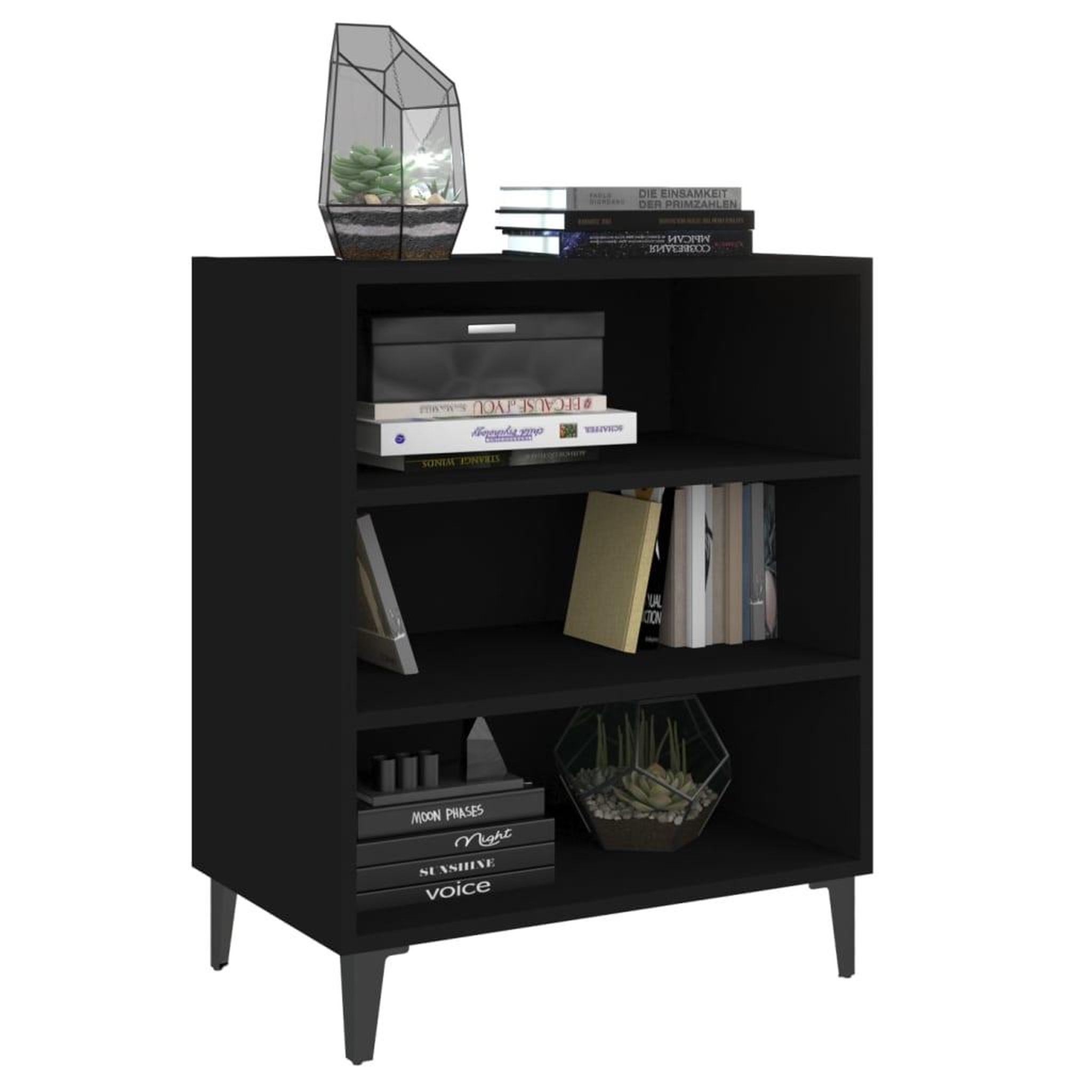 Voir la diapositive 3 : VIDAXL Buffet noir 57x35x70 cm bois d'ingenierie