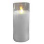 Voir la diapositive 1 : Paris Prix Bougie Ronde LED  Verrine  20cm Gris Clair