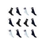 FILA Pack Surprise de 12 Paires de chaussettes tennis Femme. Coloris disponibles : Noir