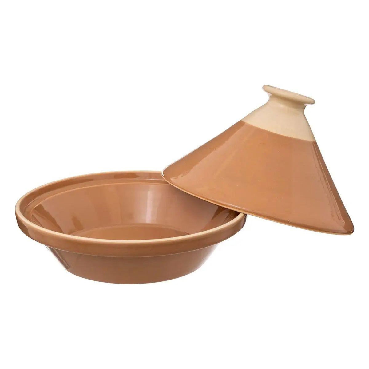 SECRET DE GOURMET Plat à Tajine en Faïence  Asma  27cm Terracotta