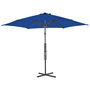 Voir la diapositive 3 : VIDAXL Parasol de jardin avec mat en acier bleu 300x230 cm