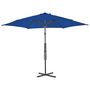 Voir la diapositive 3 : VIDAXL Parasol de jardin avec mat en acier bleu 300x230 cm