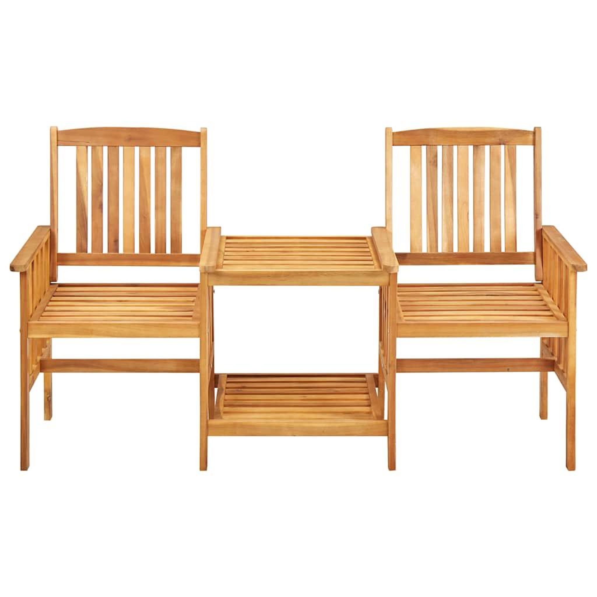 Voir la diapositive 4 : VIDAXL Chaises de jardin avec table a the 159x61x92 cm Bois d'acacia
