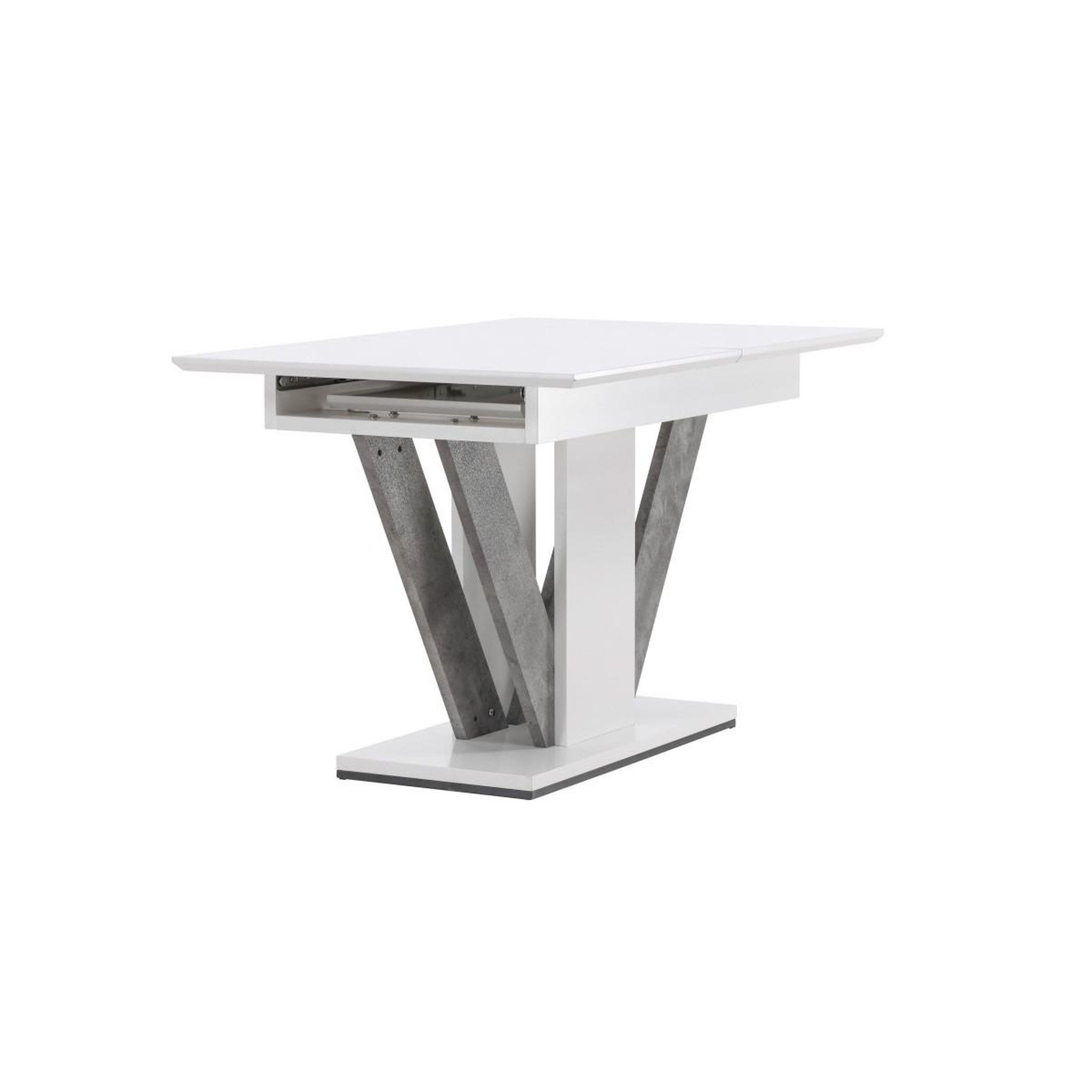Voir la diapositive 3 : Paris Prix Table à manger extensible  disa  120-160cm blanc